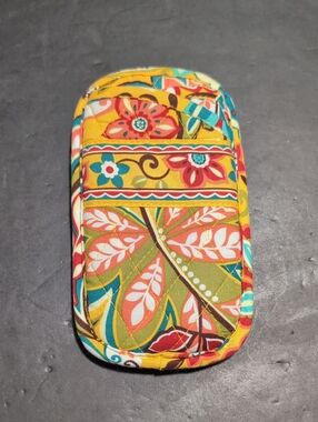 Vera Bradley Quilted Yellow Floral Provencal Soft Fabric Sunglasses Pouch.